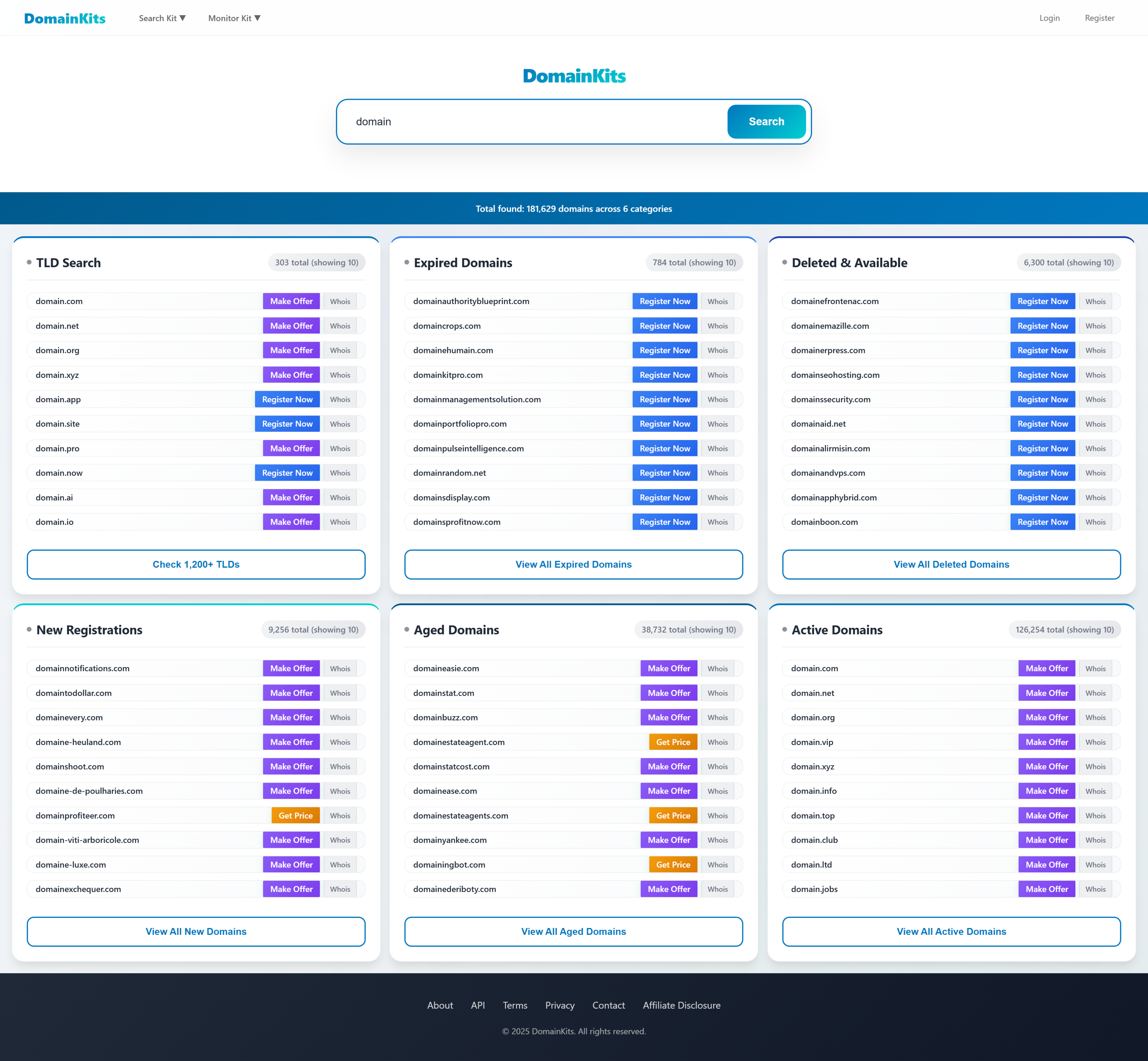 Search 'domain' on Domainkits.com